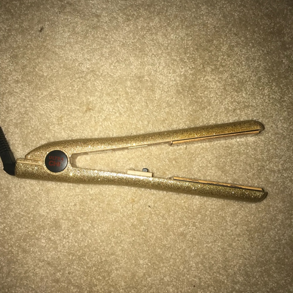 Gold glitter CHI straightener